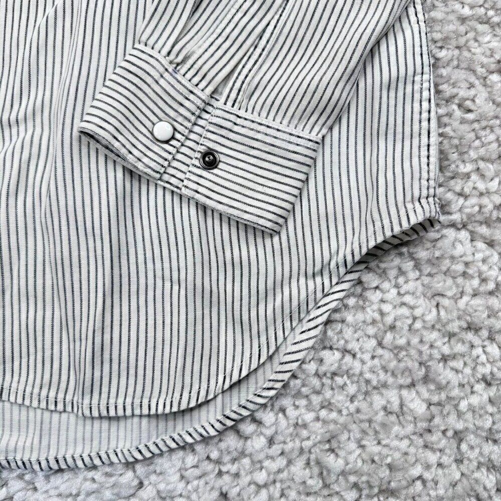 Rails Eliza Pinstripe Snap Button Front Shirt Flaw - image 8